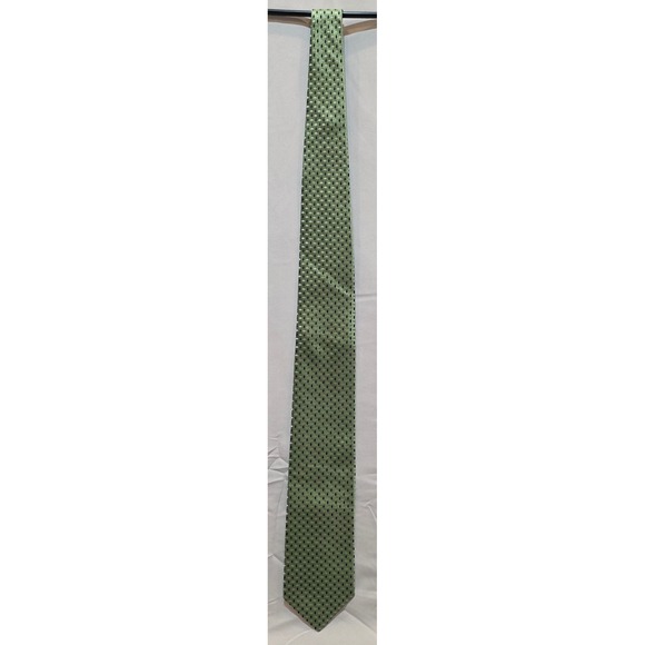 Tommy Hilfiger Other - Tommy Hilfiger Mens Silk Necktie Green Geometric Pattern Made in USA